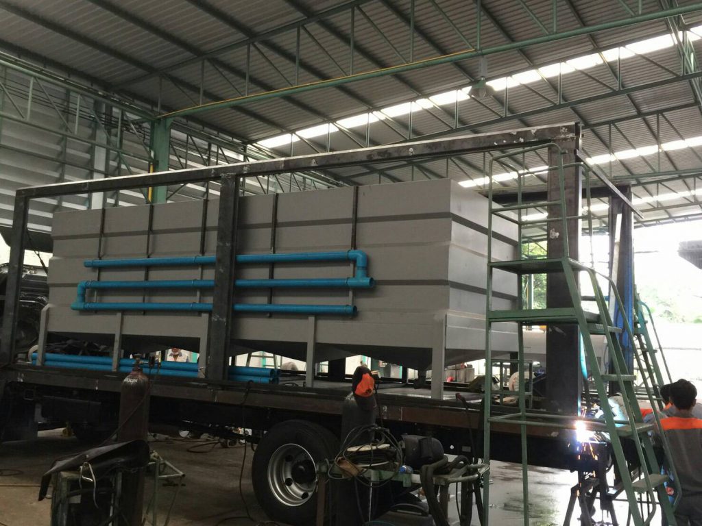 ความก้าวหน้าของการดำเนินงานจัดสร้างรถบำบัดน้ำเสียเคลื่อนที่ด้วยระบบไฟฟ้าคันแรกของประเทศไทย